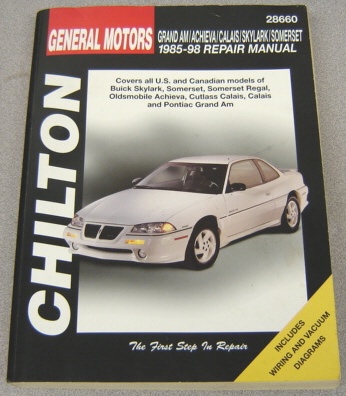 Image for Chilton's General Motors Grand Am, Achieva, Calais, Skylark, And Somerset, 1985-98 Repair Manual