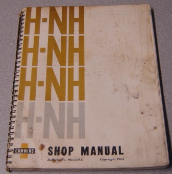 Image for Cummins H-NH Shop Manual, Bulletin No. 983430-C