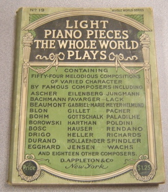 Image for Light Piano Pieces The Whole World Plays (Whole World Series)
