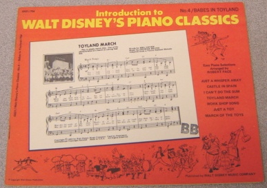 Image for Introduction to Walt Disney's Piano Classics, No. 4: Babes in Toyland