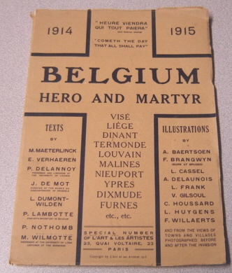 Image for Belgium, Hero and Martyr (L'Art & Les Artistes, Special Number 23)