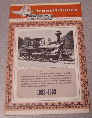 Image for Alameda-Contra Costa Transit-Times, Volume 6 No. 5, September 1963, Oakland, California