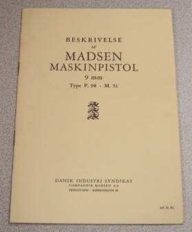 Image for Beskrivelse Af Madsen Maskinpistol 9mm Type P. 98, M. 51