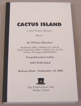 Image for Cactus Island: A Stan Turner Mystery, Book 7