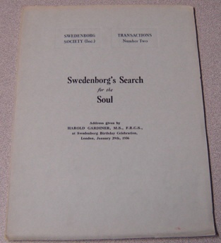 Image for Swedenborg's Search for the Soul, Address Given By Harold Gardiner, M.S., F.R.C.S., at Swedenborg Birthday Celebration, London, January 29th, 1936 (Swedenborg Society Transactions Ser. #2)